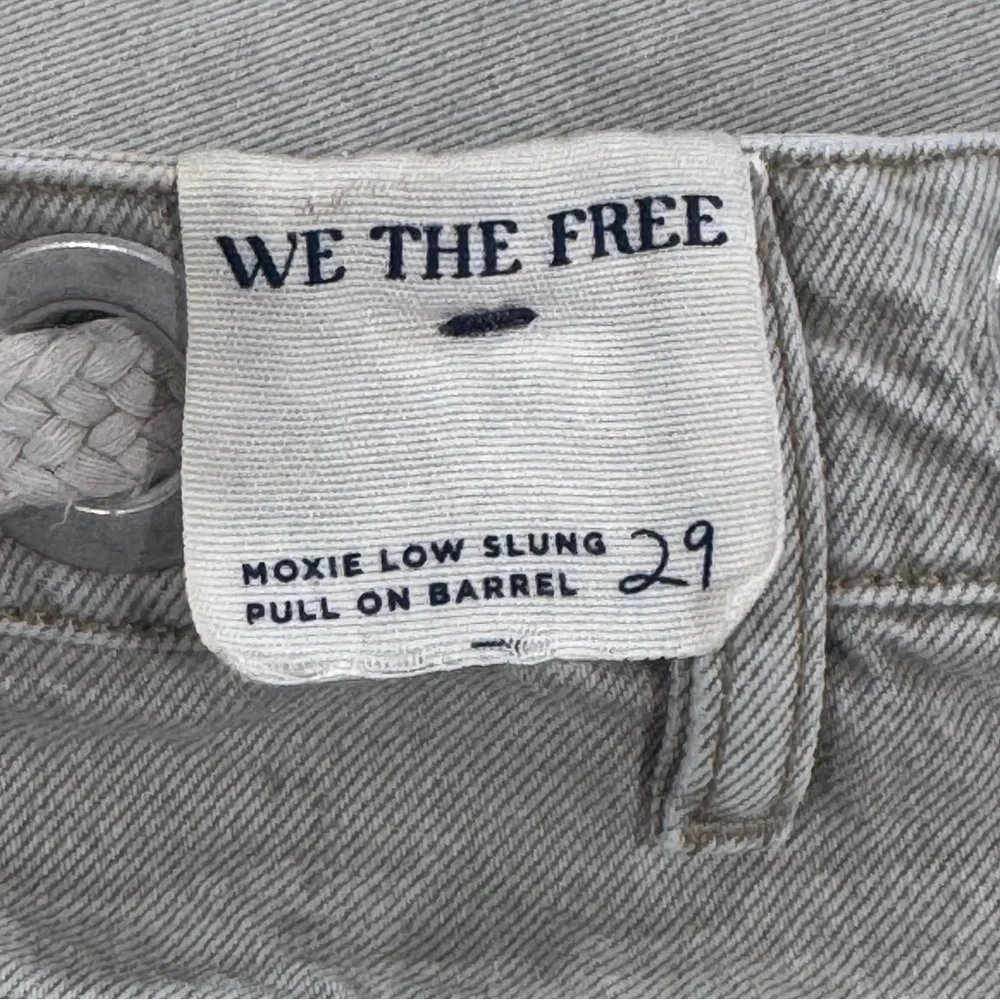 FREE PEOPLE WE THE FREE MOXIE LOW SLUNG PULL ON BARREL JEANS - JETTY - SZ - 29 - Picture 11 of 13